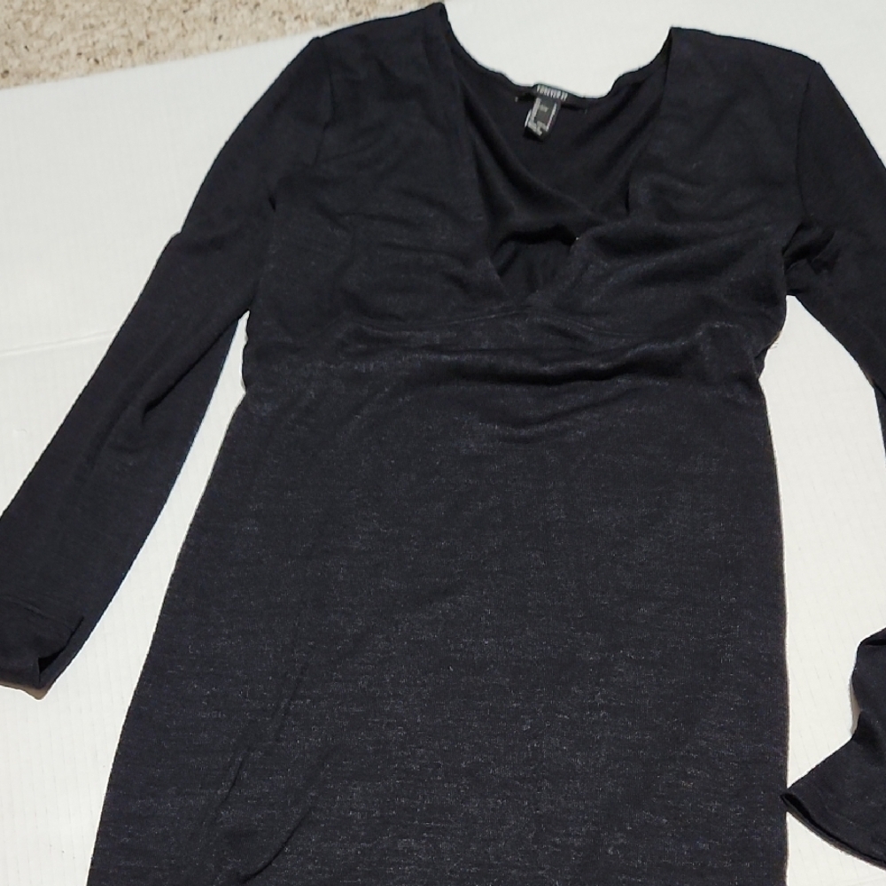 H&M Black Long Sleeve Dress